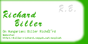 richard biller business card